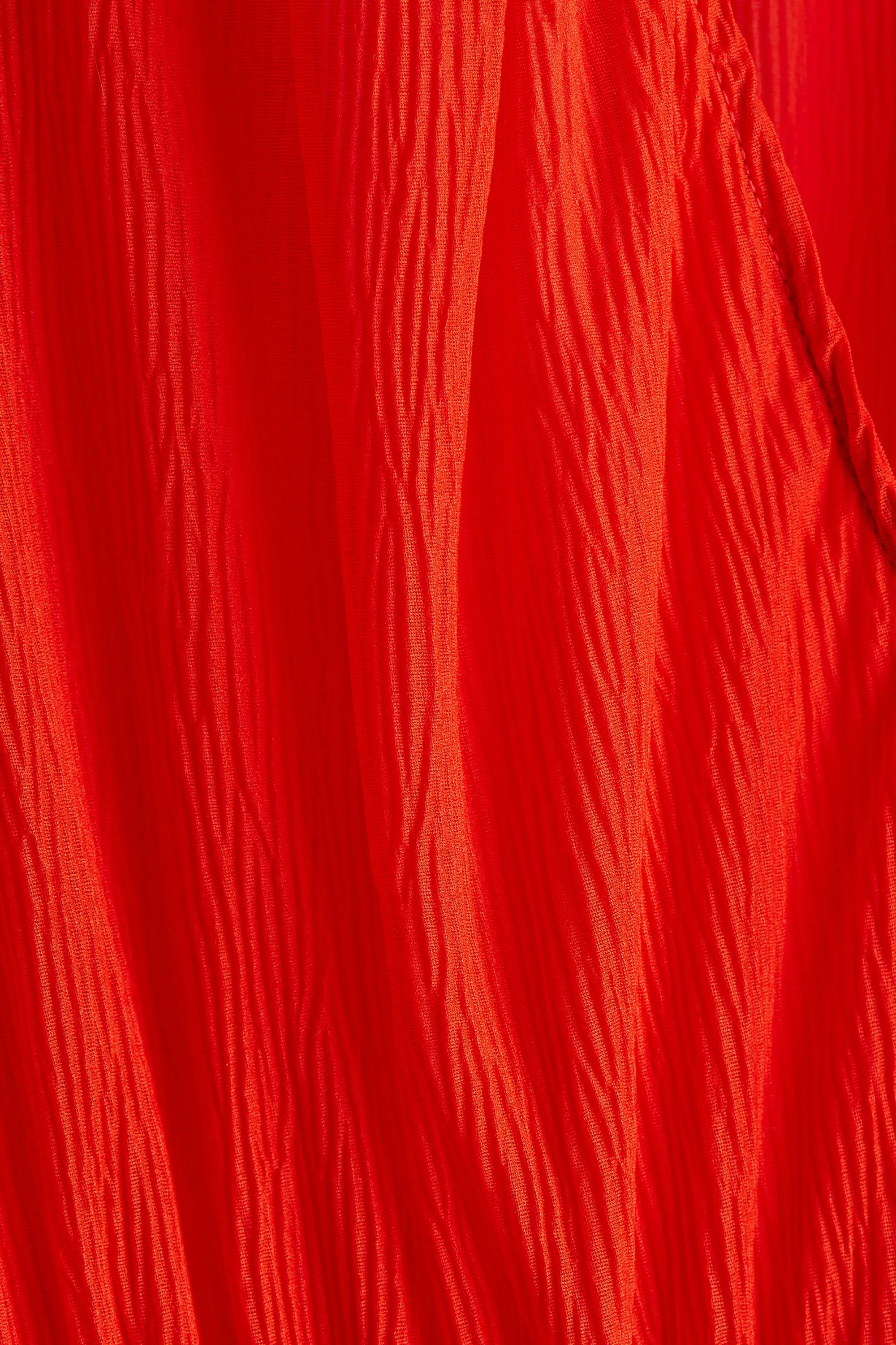 Robe à taille smockée - Rouge vif