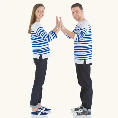 Marinière homme Rachel 1952 Blanc / Bleu — photo 3