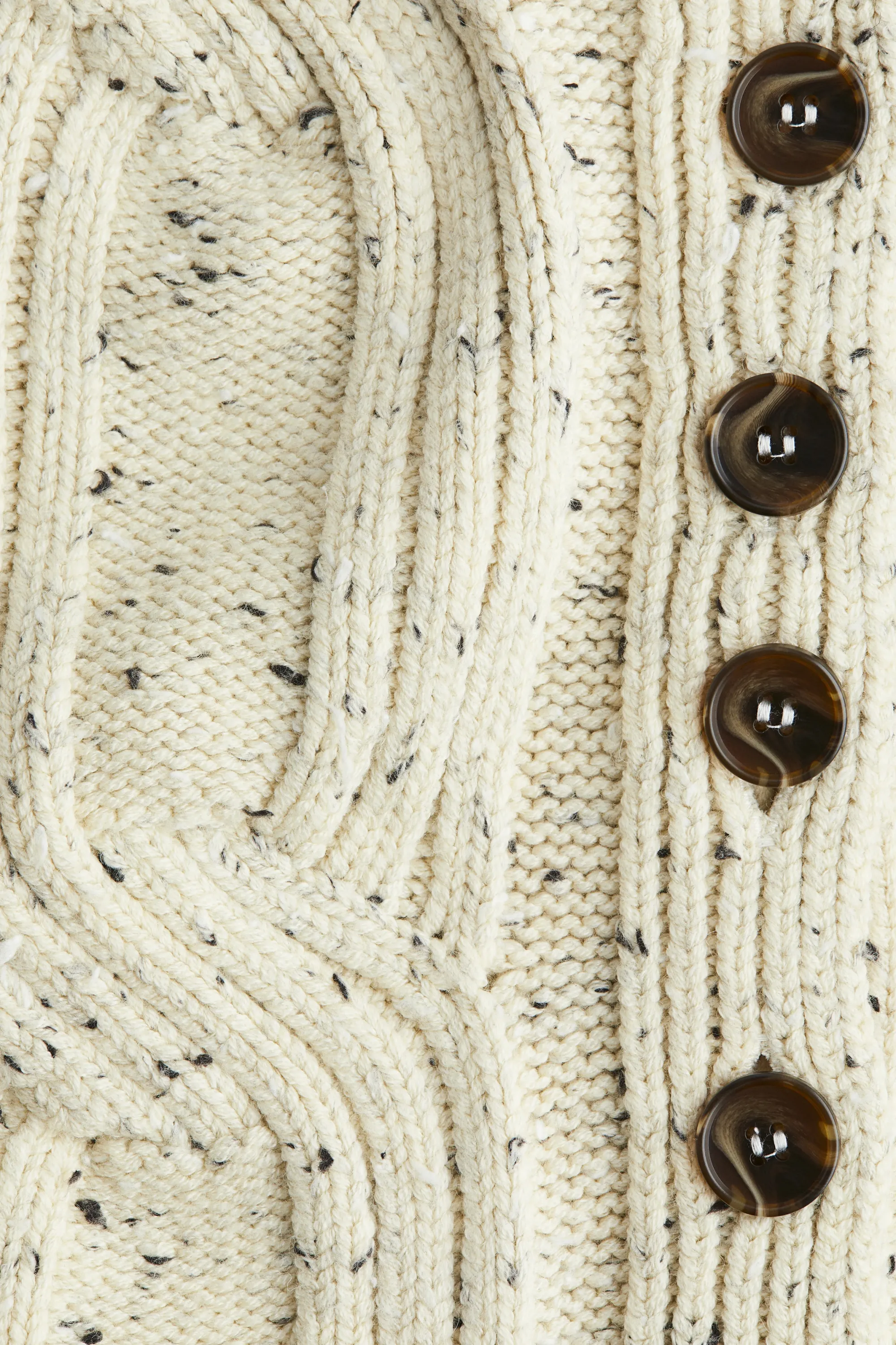 Gilet sans manches en maille torsadée - Crème