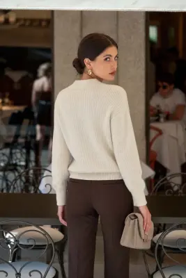 Delphine Cashmere Sweater - Cream — photo 4