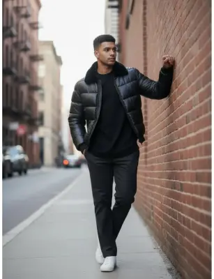 Blouson doudoune similicuir KAYMAXX — photo 2