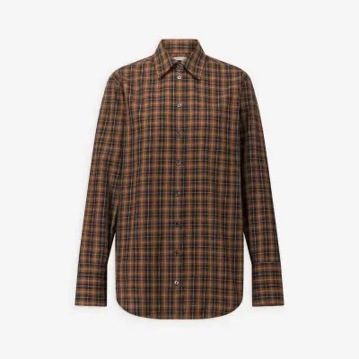 Chemise Babille brown checks - LAURENCE BRAS — photo 1