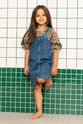 Robe-salopette enfant en jean — photo 3