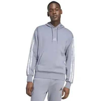 ADIDAS SWEAT CAPUCHE GRANDE LONGUEUR Gris — photo 1