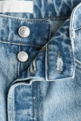 Straight High Waist Ankle Jeans - Bleu denim clair — photo 5