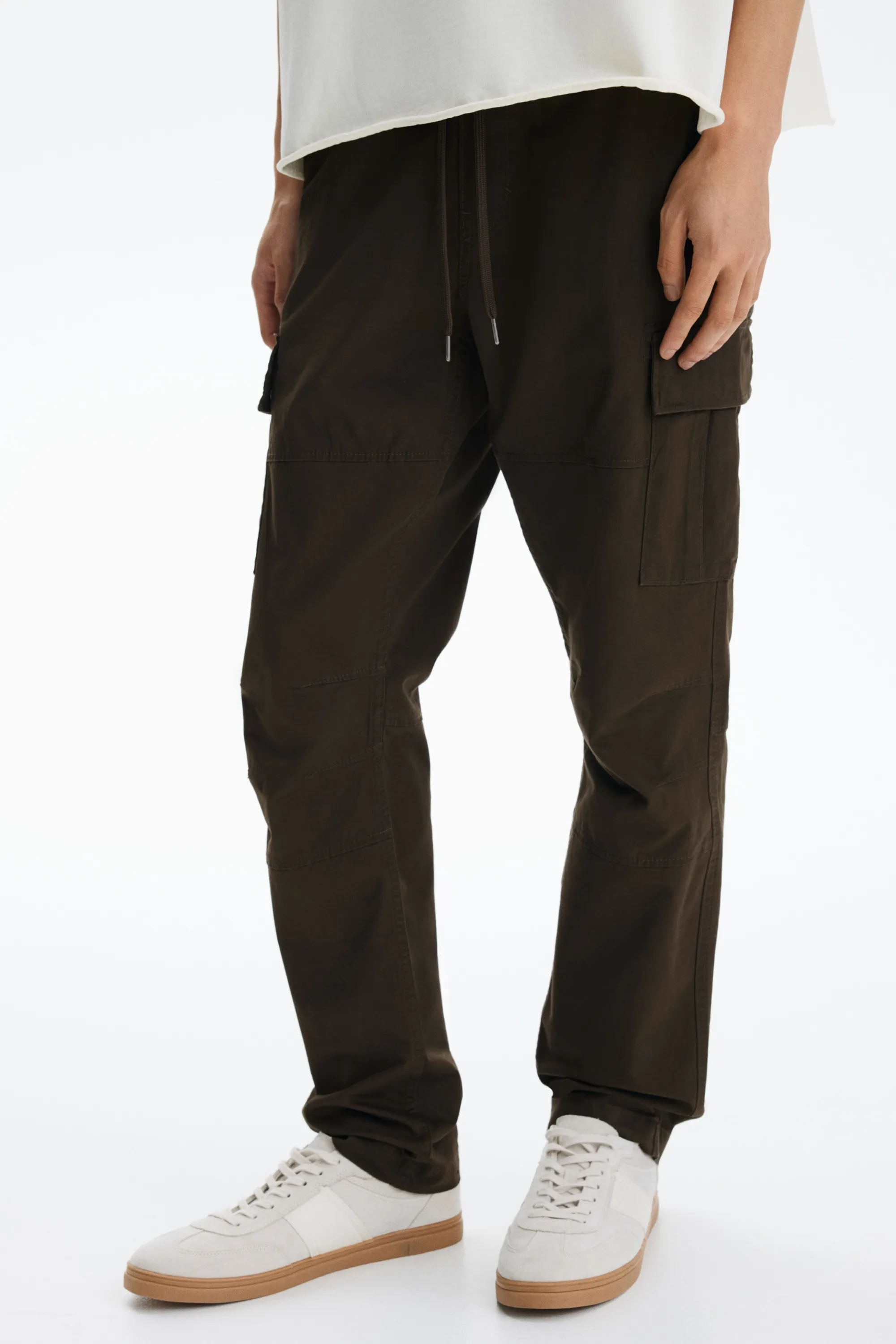 Pantalon cargo Slim Fit - Vert kaki foncé