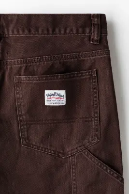 Pantalon Carpenter Regular Fit - Marron foncé — photo 4