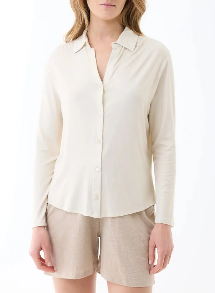 Chemise en viscose et élasthanne