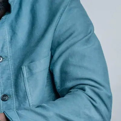Veste Workwear en Moleskine en Coton Bio 4M/5 - Thym — photo 3