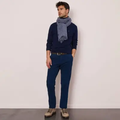 EDEN PARK PULL COL ROULE Marine — photo 4