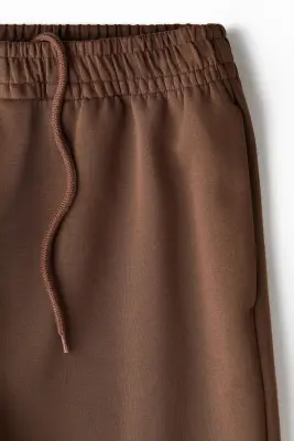 Short Relaxed Fit en interlock - Marron — photo 5