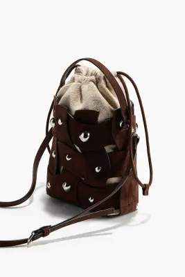 Sac seau crossbody - Marron foncé — photo 4