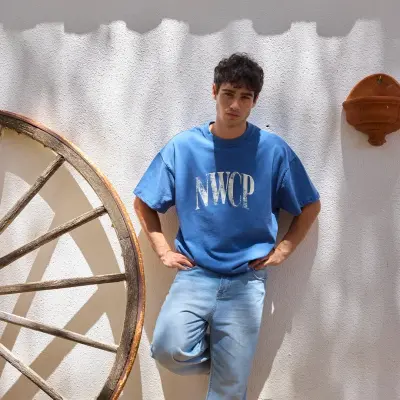 Blue Distressed Logo Tee — photo 4