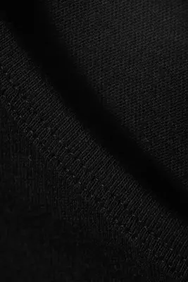 T-shirt ajusté à manches courtes et col en V - Noir — photo 3