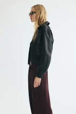 Pantalon à pinces avec ceinture à nouer - Marron foncé — photo 2