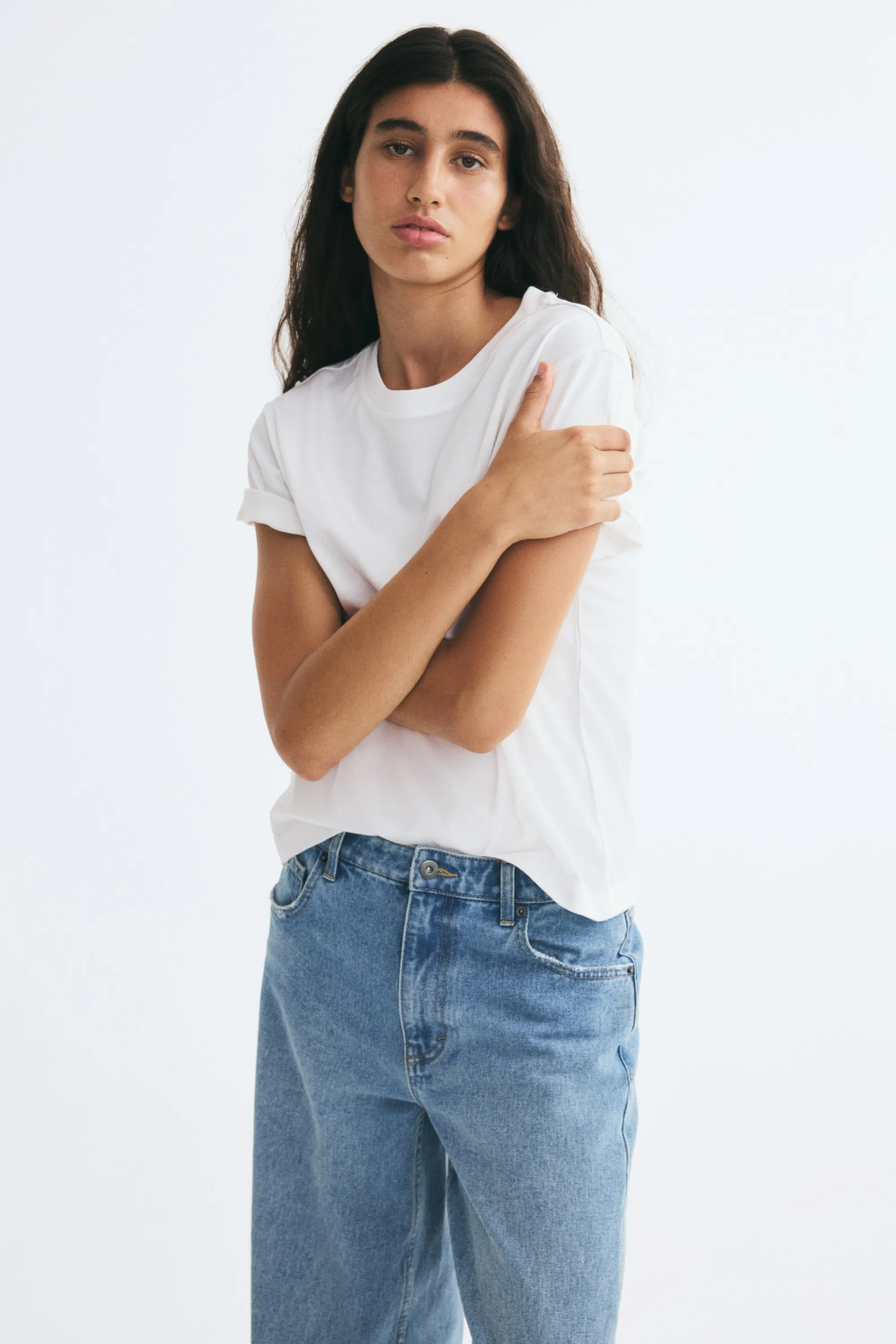 T-shirt oversize en coton - Blanc