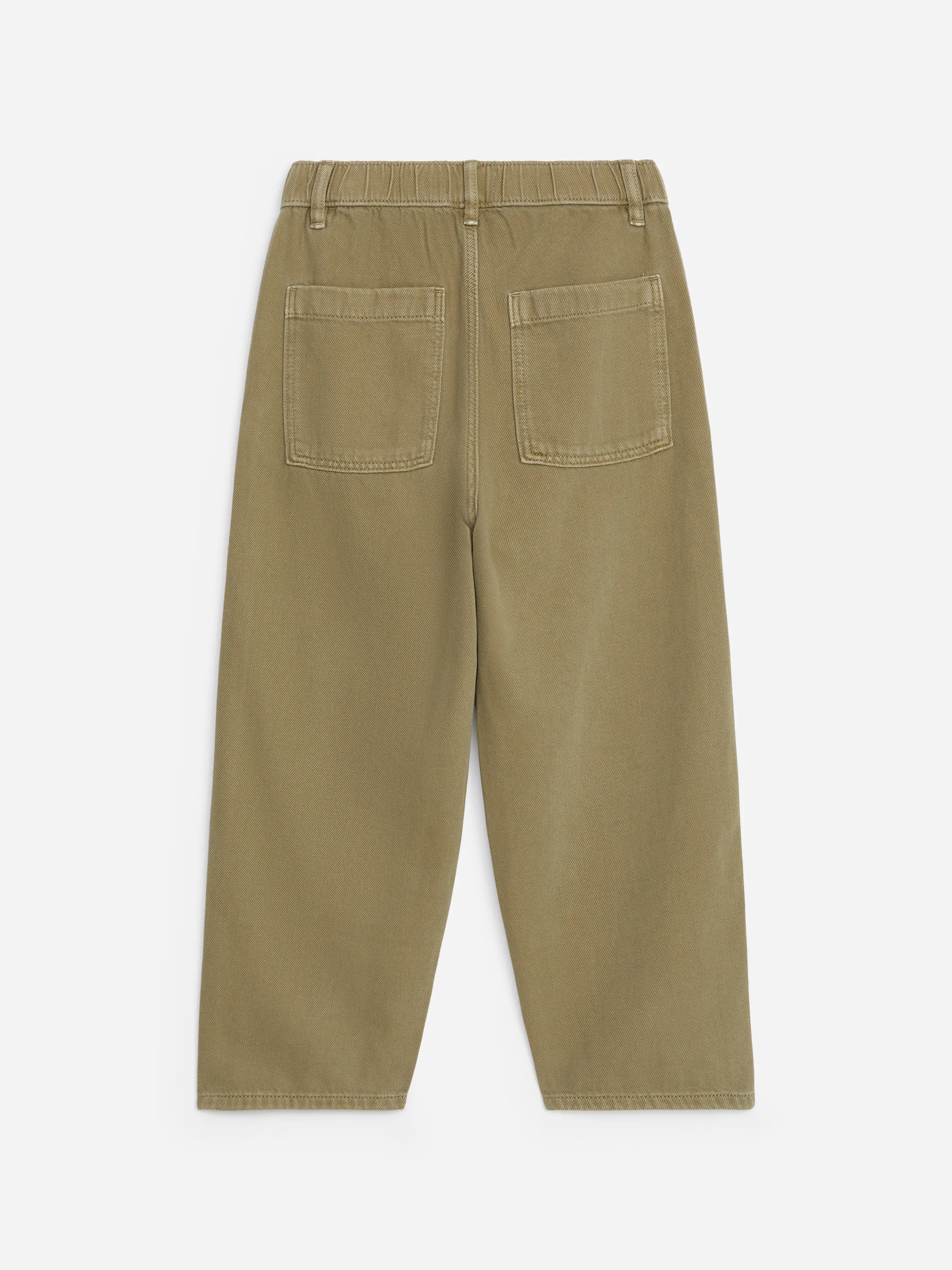Jean baggy à rayures hickory - Vert kaki