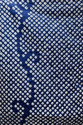 Kimono Shibori Bleu en soie — photo 4