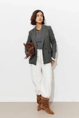 Veste de tailleur rayée Femme — photo 3