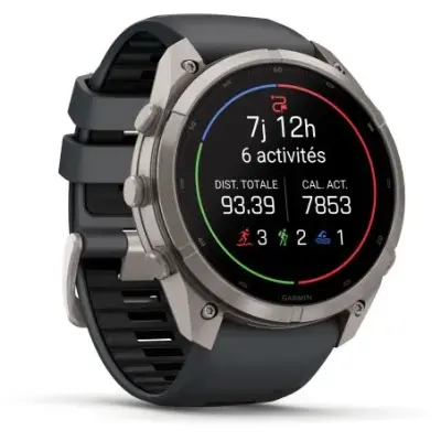 Garmin Fenix 9  Pro InReach amoled 51mm Sapphire Titane bracelet graphite/noir 010-04337-21 — photo 3