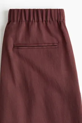 Pantalon en twill de viscose mélangée - Brun rouille — photo 4
