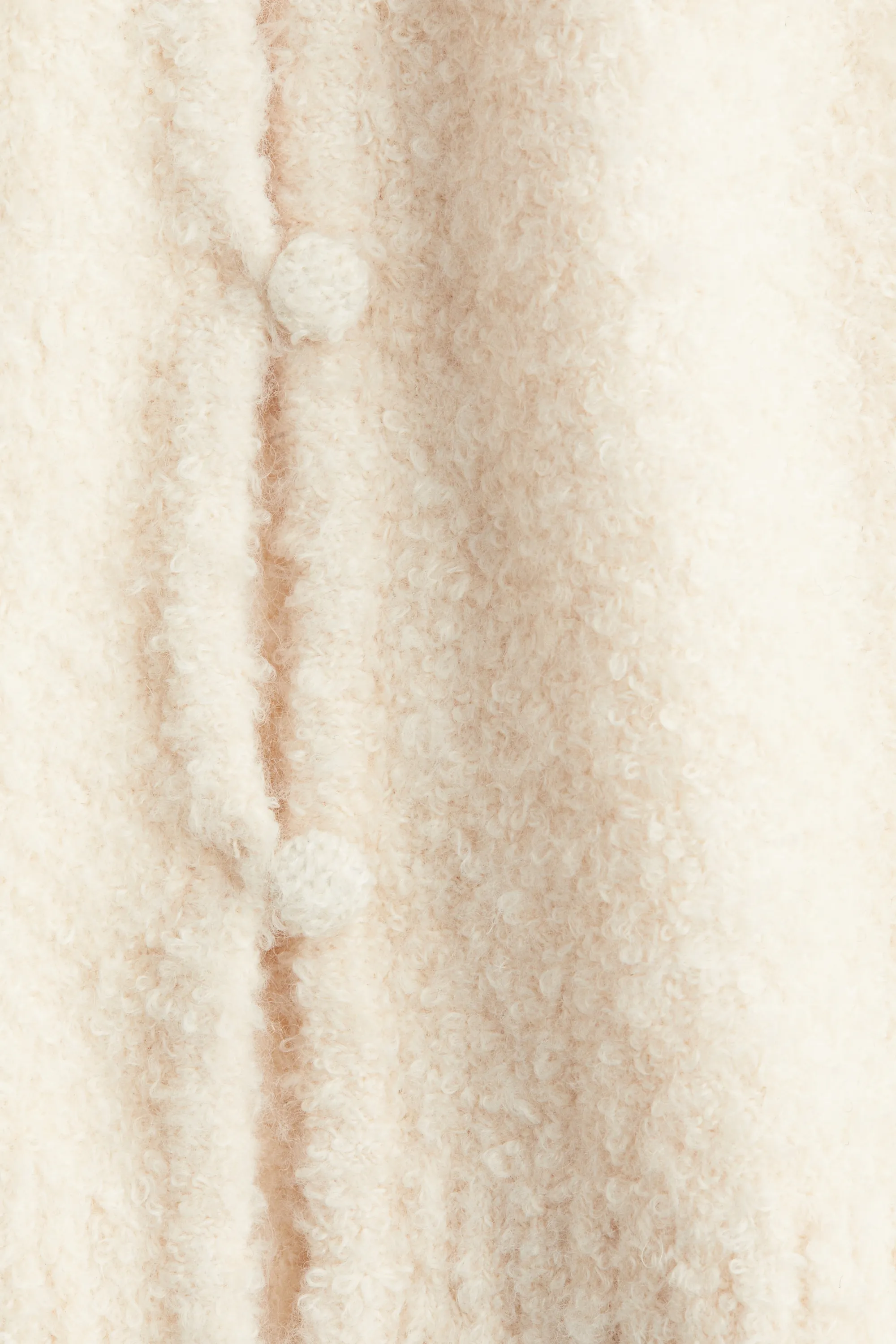Gilet en maille bouclette - Beige clair