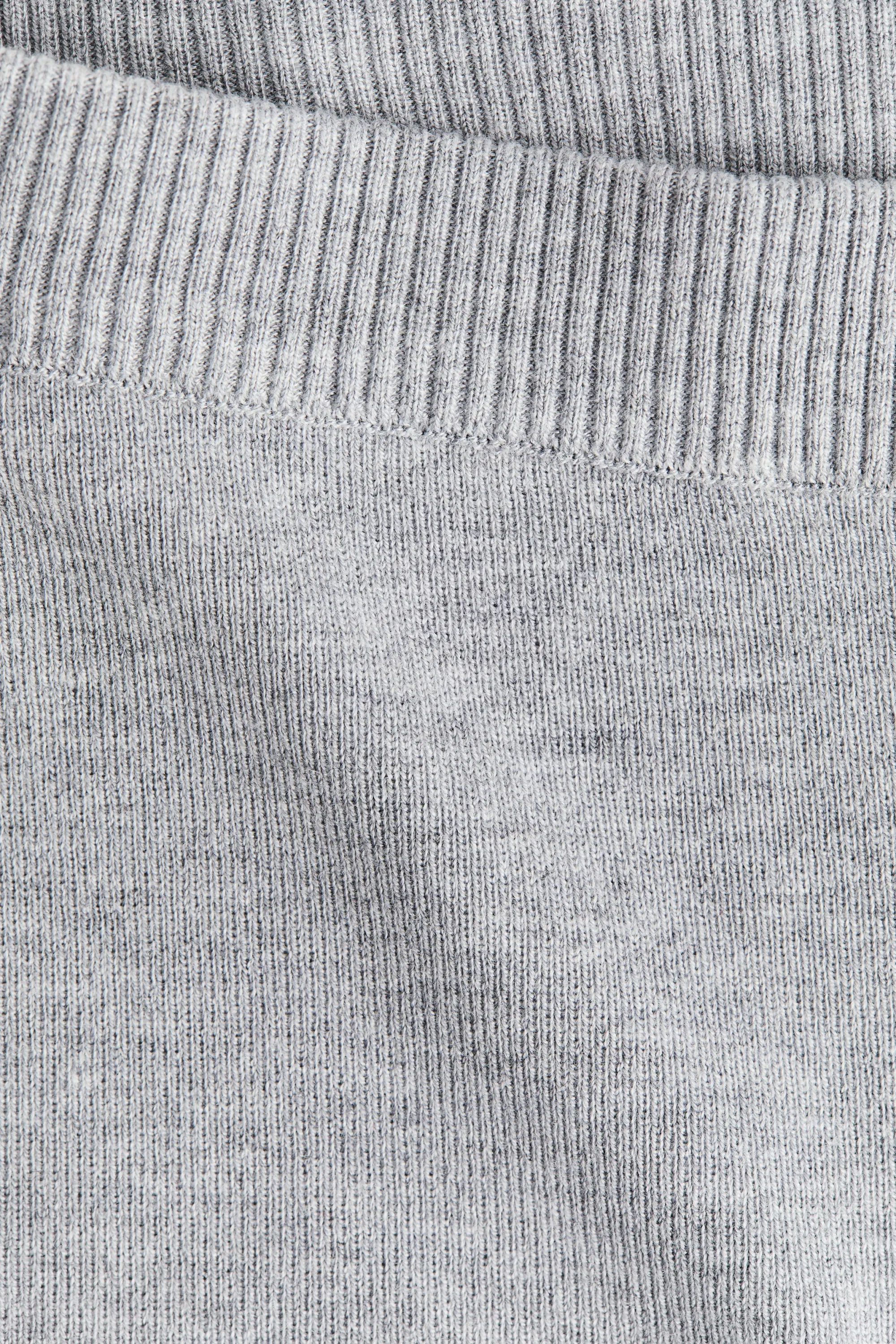 Pantalon en maille fine - Gris chiné