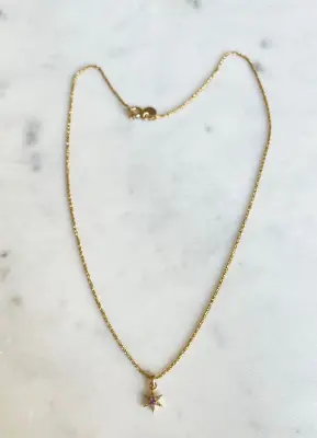 Nouveau ! ROOM SERVICE JEWELRY Collier Little Star Amethyste — photo 2