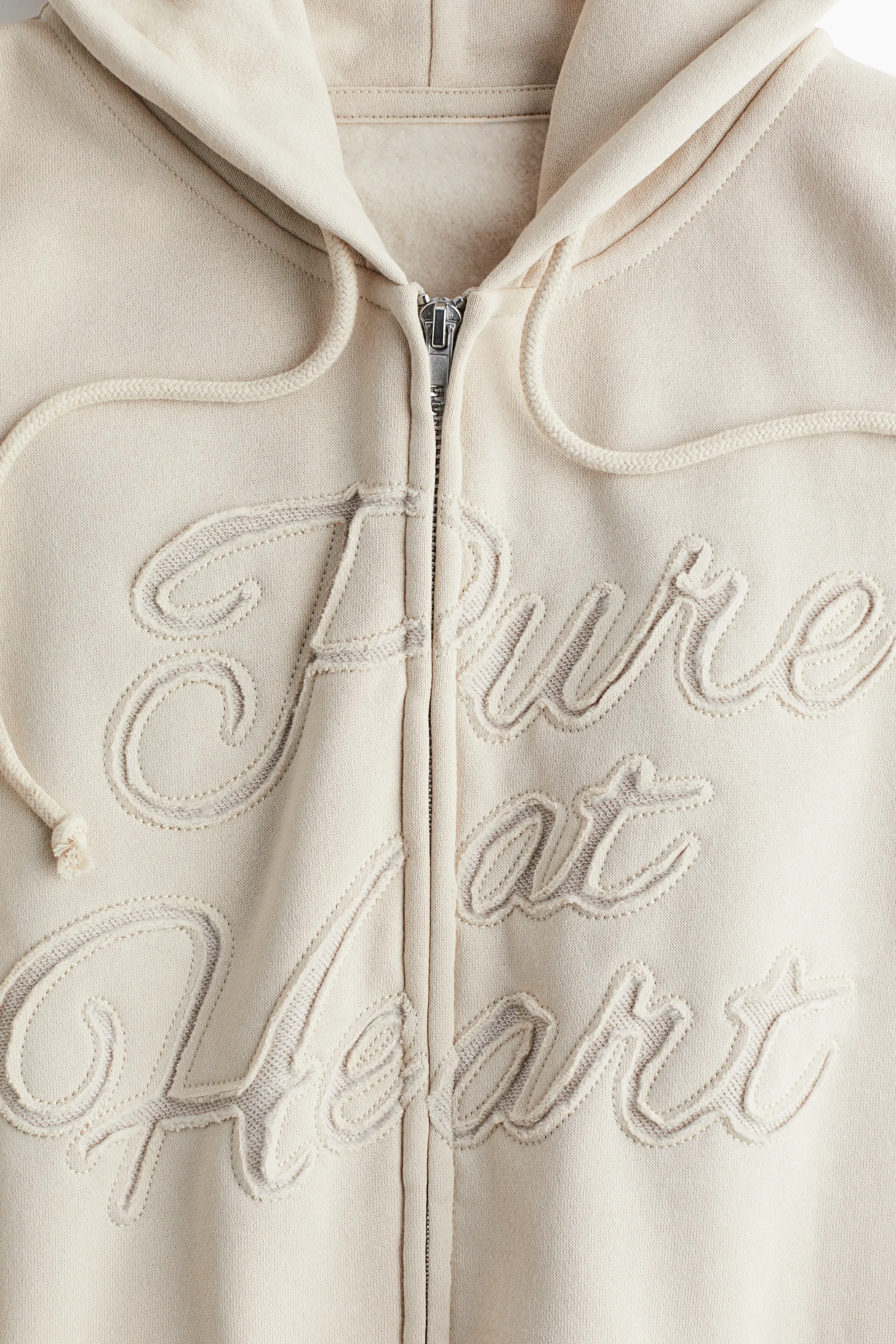 Veste oversize zippée avec capuche - Beige clair/Pure at Heart