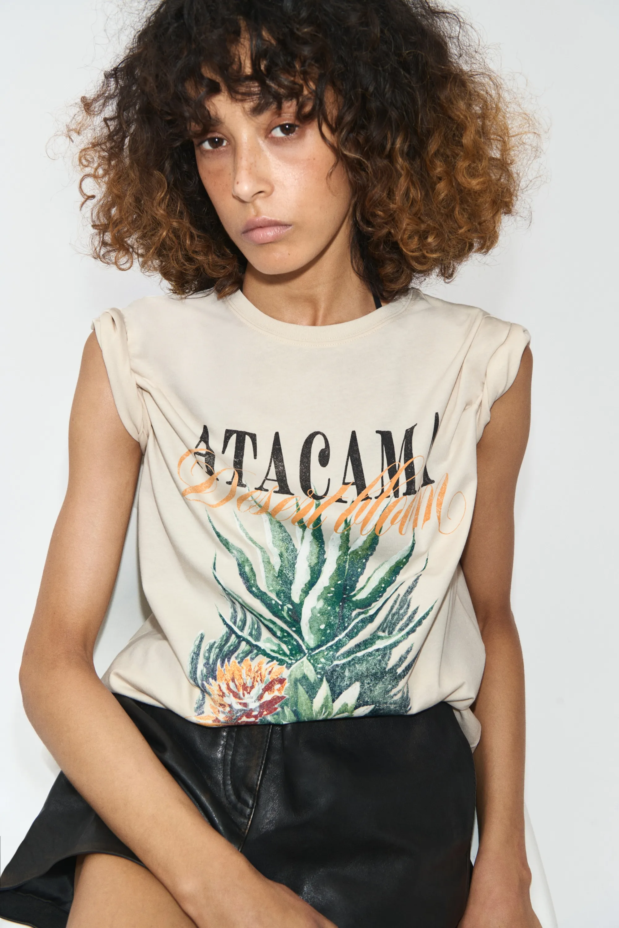T-shirt imprimé - Beige clair/Atacama