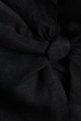 Robe dos nu en lin - Noir — photo 5