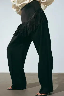 Ceinture frangée - Noir — photo 1