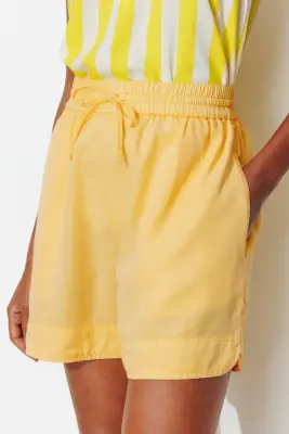 Short uni en lyocell Femme — photo 5