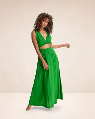 Robe longue Janis Lime – Karma Koma — photo 1