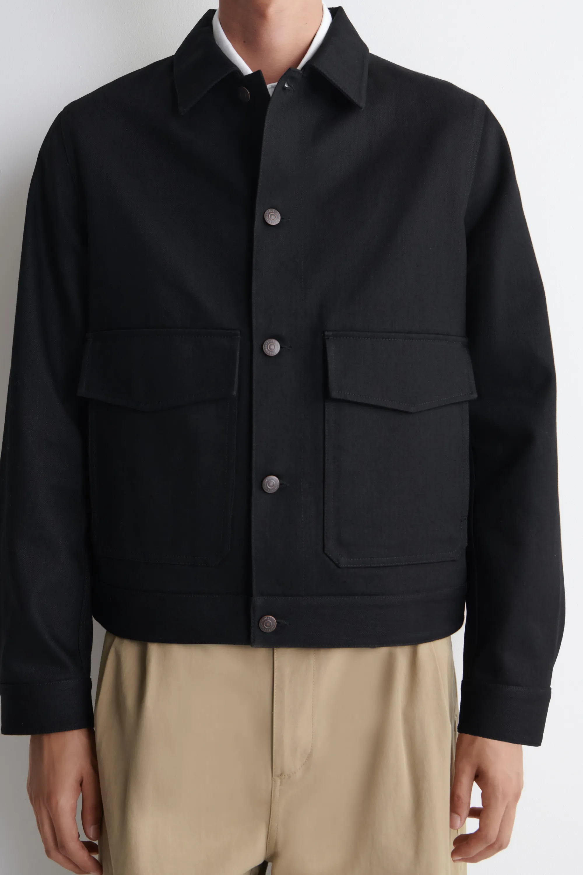 VESTE EN DENIM SELVEDGE BRUT - NOIR