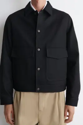 VESTE EN DENIM SELVEDGE BRUT - NOIR — photo 1