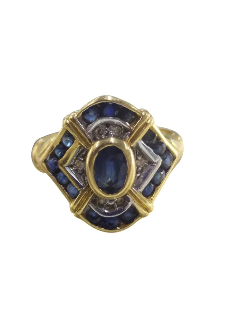 Bague jaune art deco 1920-1930