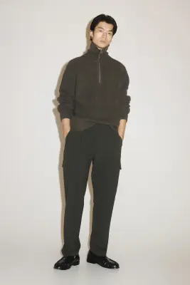 Pantalon cargo Four-way Stretch Regular Fit - Vert foncé — photo 2