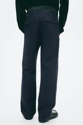 Pantalon Loose Fit en coton - Bleu denim foncé — photo 2
