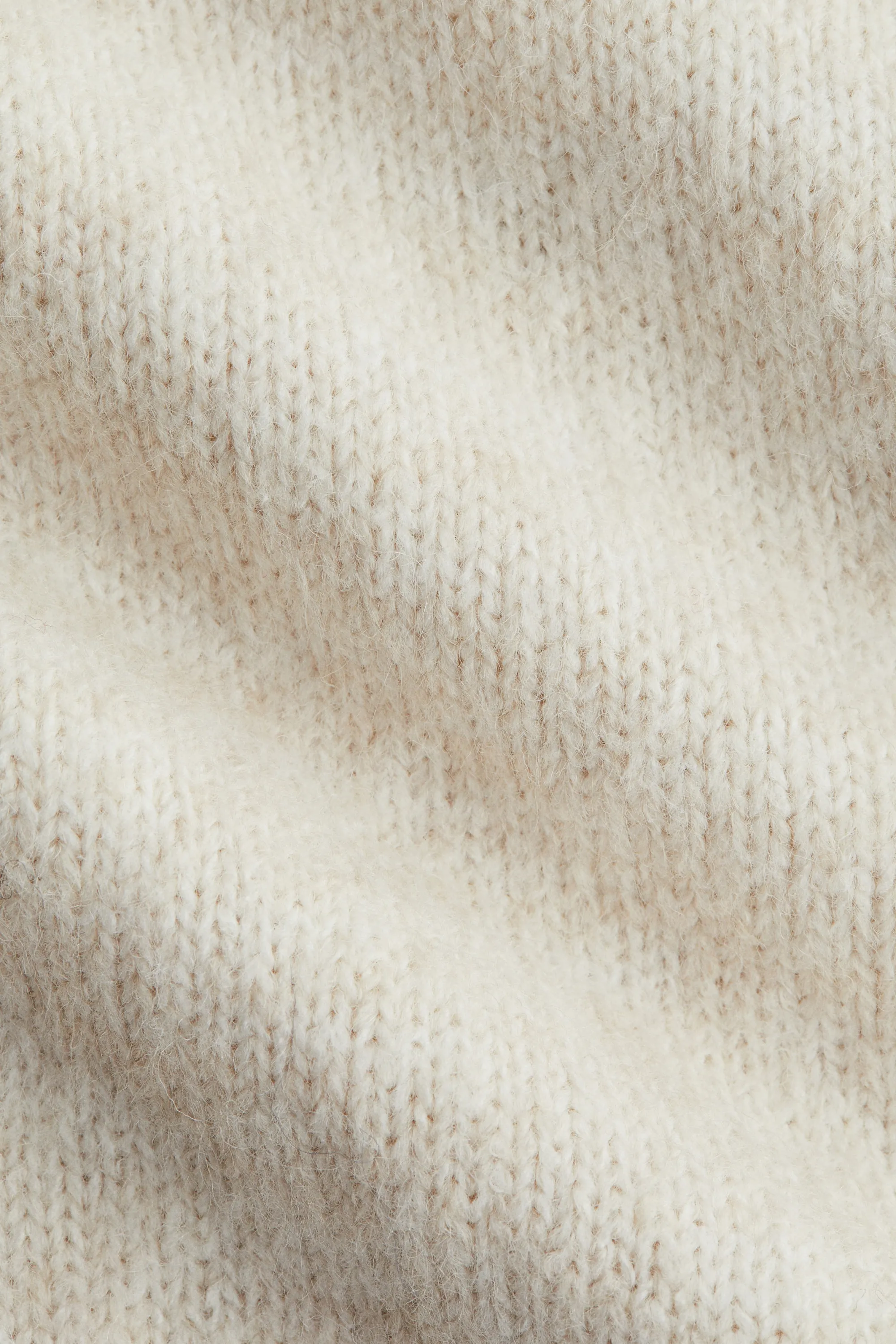 Top col roulé en maille - Crème