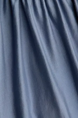 Blouse oversize avec liens à nouer - Bleu ancien — photo 2