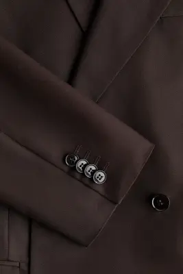 Veste Relaxed Fit à fermeture croisée - Marron — photo 4