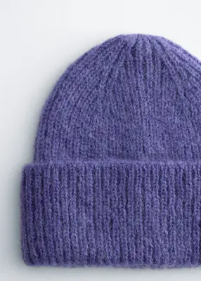 Bonnet en laine mélangée - Lilas — photo 2