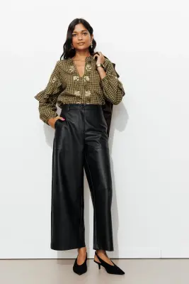 Blouse brodée à volants Femme — photo 5