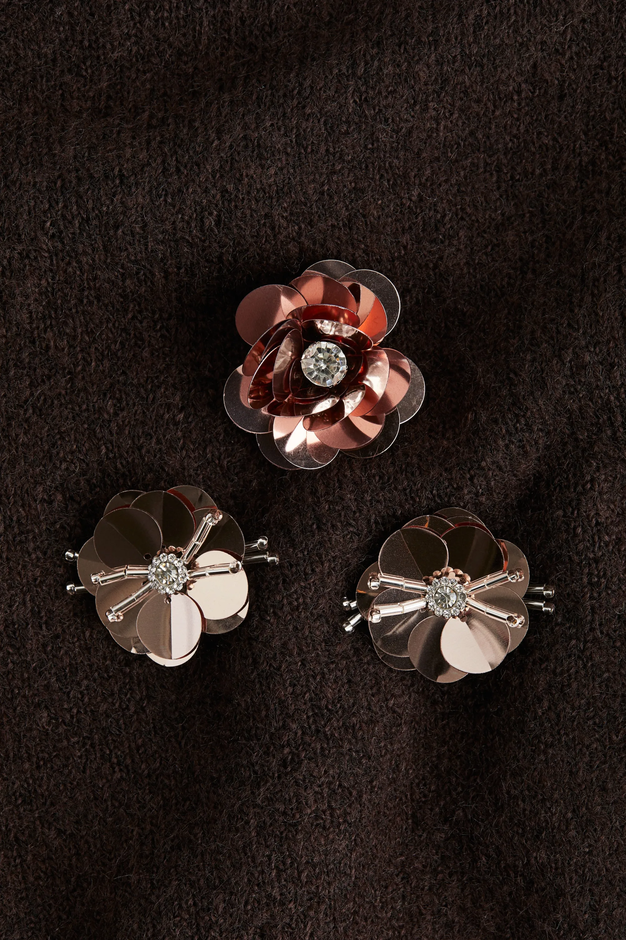 Pull ornementé - Marron foncé