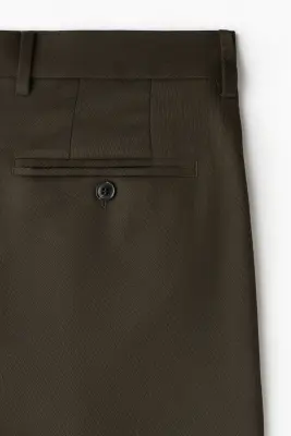 Pantalon de costume Loose Fit - Vert kaki foncé — photo 2