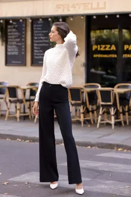 Nala Stretch Pants - Black — photo 3