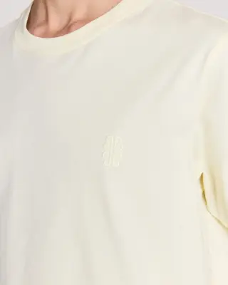 Tee-shirt Bree brodé jaune pastel — photo 4