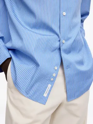 Chemise habillée en popeline - Rayures/Bleu clair — photo 3