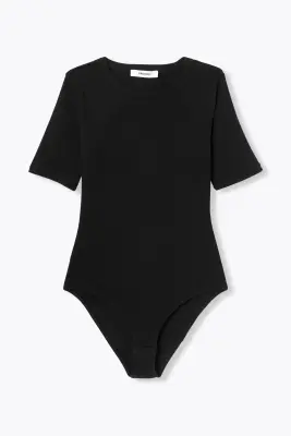 Body uni jersey côtelé Femme